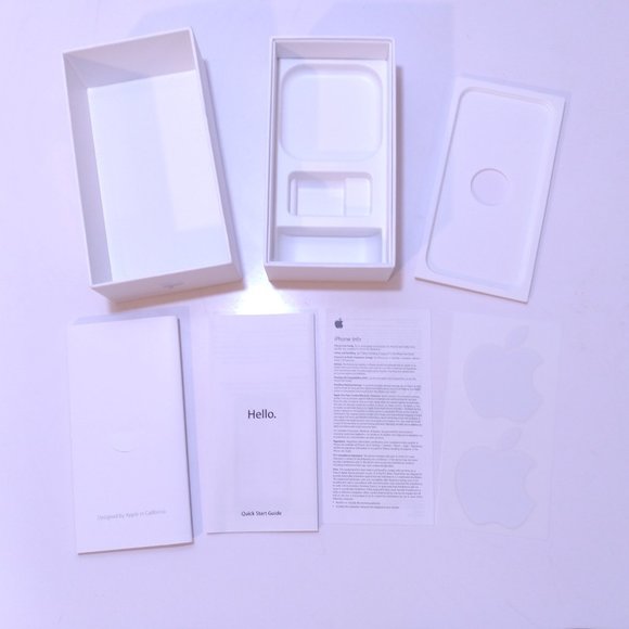 APPLE iPHONE 5 BOX ONLY 16GB Original Packaging OEM STICKERS 2012 USA Steve Jobs - Picture 10 of 12